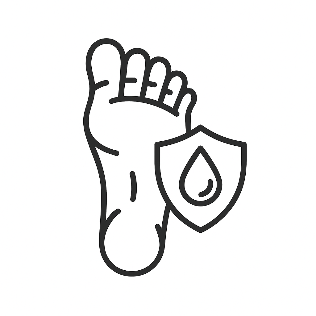 Diabetic foot care icon – specialist foot health professional