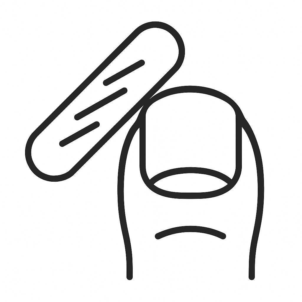 Thick nail reduction icon – foot health and nail care